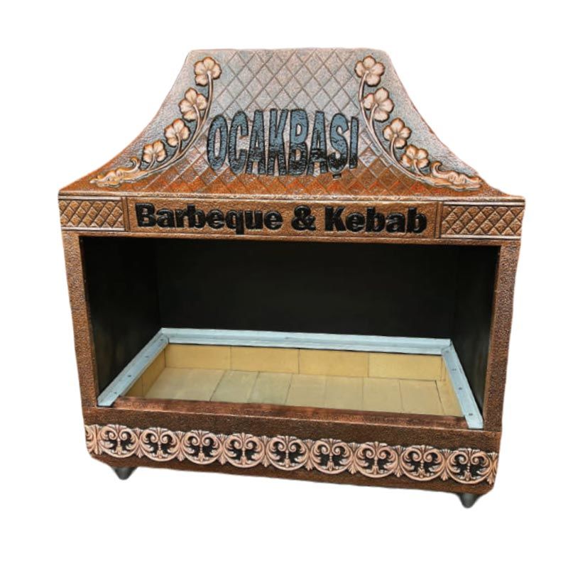 Anka BKI-E175 Eko Kapalı Izgara | 175x60x120 cm Bakır Kaplama Profesyonel Kapalı Mangal
