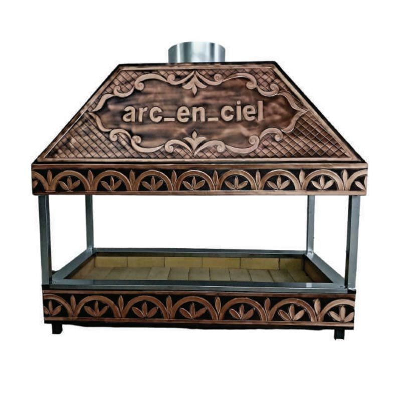 Anka OCB-E120 Eko Ocakbaşı Izgara | 120x60x120 cm Bakır Kaplama Kompakt Profesyonel Mangal