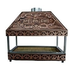 Anka OCB-E175 Eko Ocakbaşı Izgara | 175x60x120 cm Bakır Kaplama Profesyonel Mangal