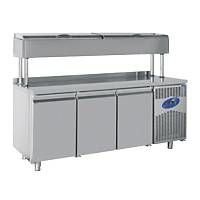 CSAİNOX Pizza Hazırlık Buzdolabı, 3 Kapılı CS-TEZ 3-700-YM