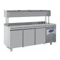 CSAİNOX Pizza Hazırlık Buzdolabı, 3 Kapılı CS-TEZ 3-700-YM