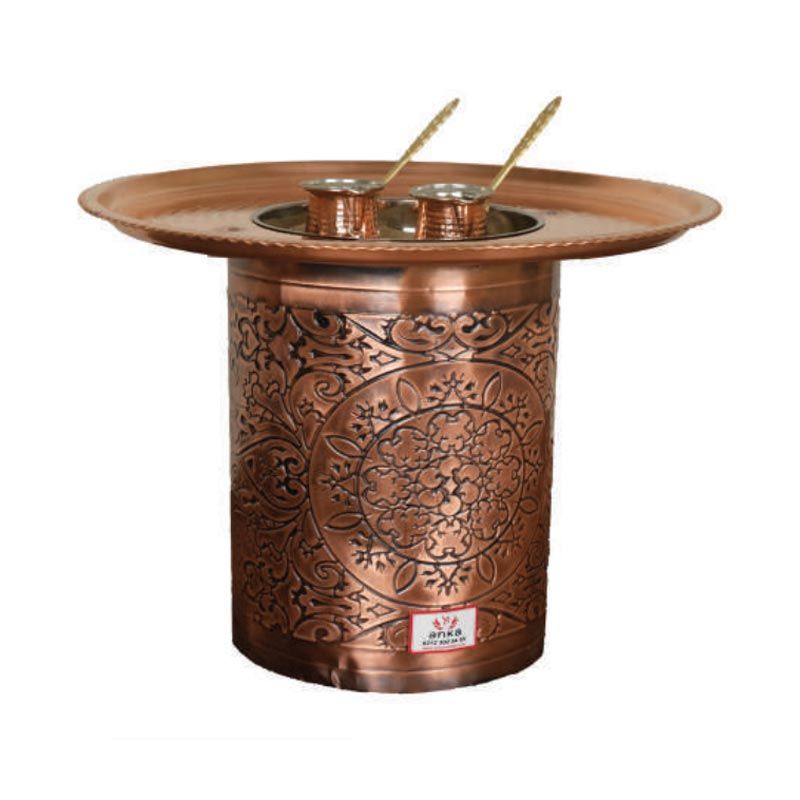 Anka KKM2-T Tepsili Kumda Kahve Makinası | 35 cm | Bakır Kaplama Geleneksel Türk Kahvesi Makinesi