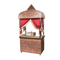 Anka KG150 Kahveci Güzeli Sunum Arabası | 150x70x220 cm | Bakır Kaplama Osmanlı Tarzı Kahve Arabası