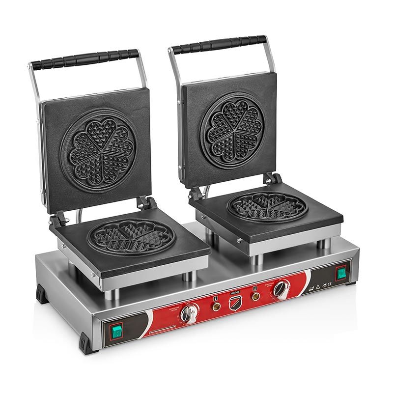 Işıkgaz 2138 Çiçek Model Waffle Makinesi | Çiftli Elektrikli Profesyonel Waffle Makinesi